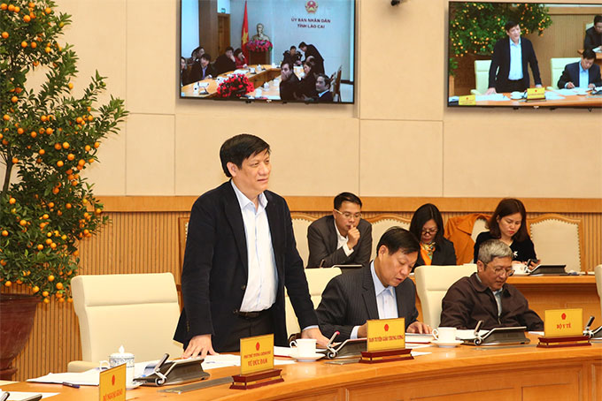GS.TS Nguyễn Thanh Long phát biểu tại hội nghị. Ảnh VGP/Trần Mạnh