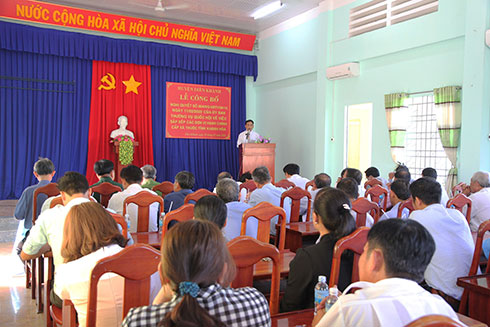 Công bố Nghị quyết về sắp xếp đơn vị hành chính cấp xã thuộc tỉnh Khánh Hoà