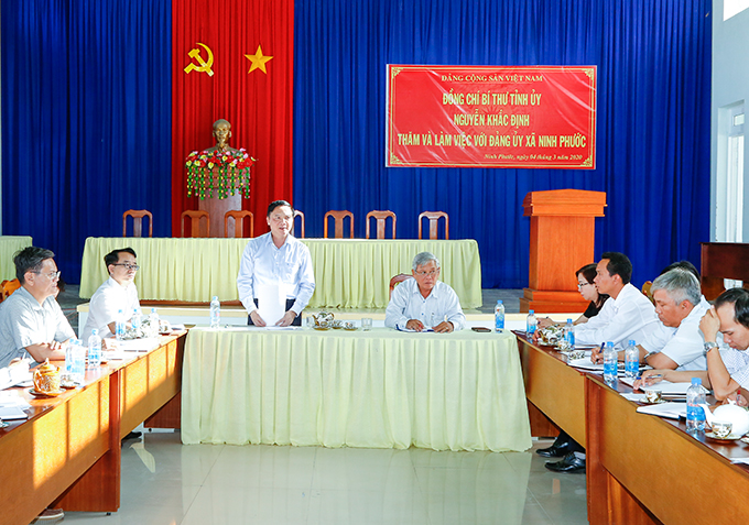 Bí thư Tỉnh ủy Khánh Hòa làm việc tại xã Ninh Phước