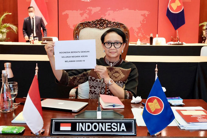  Indonesia sẽ hợp nhất với tất cả các nước ASEAN chống lại Covid-19. (Nguồn : BNG Indonesia)