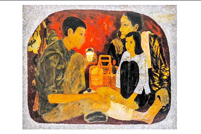 Tác phẩm Mẹ kháng chiến của họa sĩ Hoàng Trầm được giới thiệu trên website vnfam.vn. 