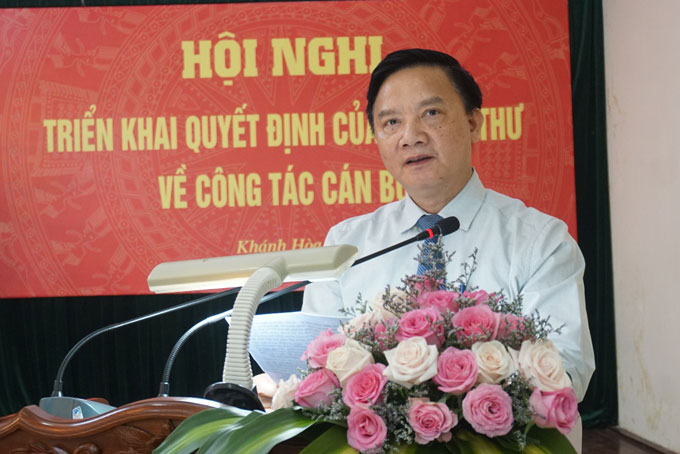 Ông Nguyễn Khắc Định phát biểu giao nhiệm vụ