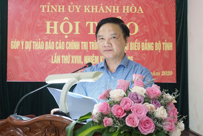 Ông Nguyễn Khắc Định phát biểu tại hội thảo