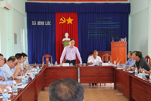 Ông Nguyễn Đắc Tài kết luận tại buổi làm việc.