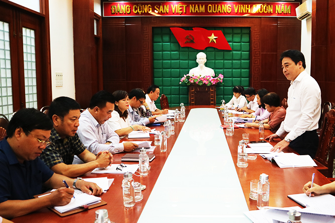 Ông Nguyễn Khắc Toàn phát biểu tại buổi làm việc.