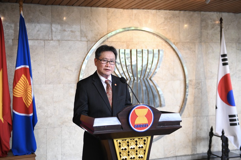 Tổng thư ký ASEAN, Dato Lim Jock Hoi phát biểu tại buổi lễ (Nguồn: Ban thư ký ASEAN).