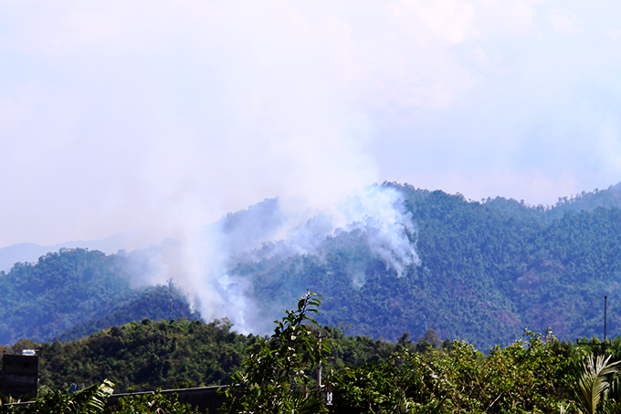 Một đám cháy rừng tại Khánh Vĩnh xảy ra vào tháng 5 vừa qua.