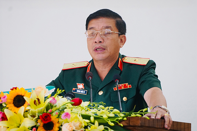 Thiếu tướng Trương Thiên Tô phát biểu chỉ đạo