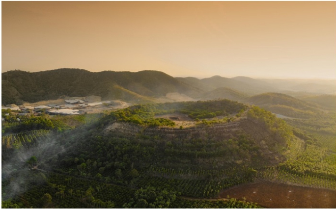 Núi lửa Băng Mo, thị trấn Ea T’ling, huyện Cư Jút, tỉnh Đắk Nông. Ảnh: TTXVN