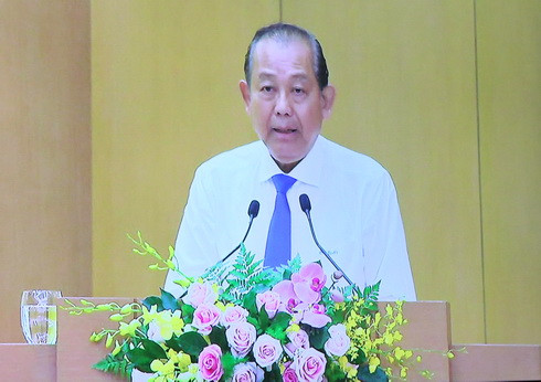 Phó Thủ tướng Thường trực Chính phủ Trương Hòa Bình phát biểu chỉ đạo