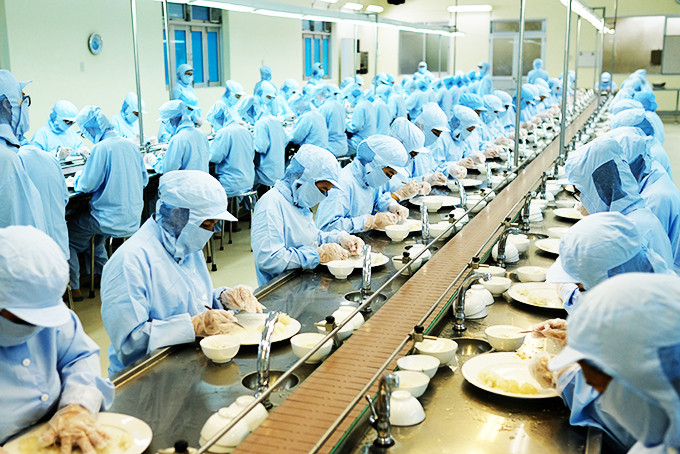 Dây chuyền sản xuất của Công ty TNHH Nhà nước một thành viên Yến sào Khánh Hòa.