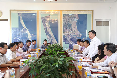 Ông Trần Văn Minh phát biểu tại buổi công bố quyết định kiểm tra.