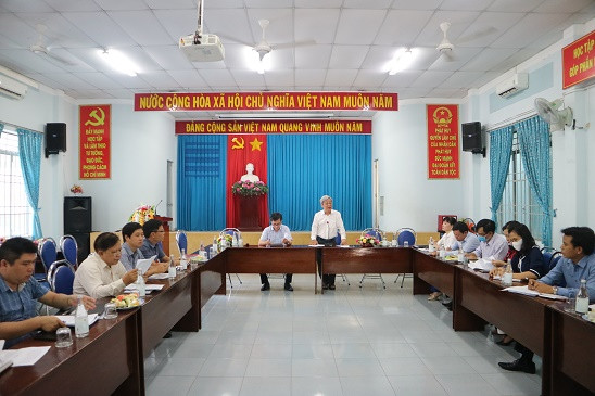 Ông Lê Xuân Thân phát biểu tại buổi làm việc. 