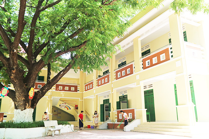 Dãy phòng học mới tại Trường Tiểu học Cam Lộc 2 (TP. Cam Ranh) vừa hoàn thành. 
