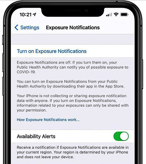 Bản cập nhật iPhone tiếp theo của Apple có thể cho phép người dùng nhận được thông báo phơi nhiễm Covid-19 mà không cần phải tải xuống ứng dụng của bên thứ ba. Người dùng sẽ có thể bật thông báo trong cài đặt trên iPhone hoặc iPad.