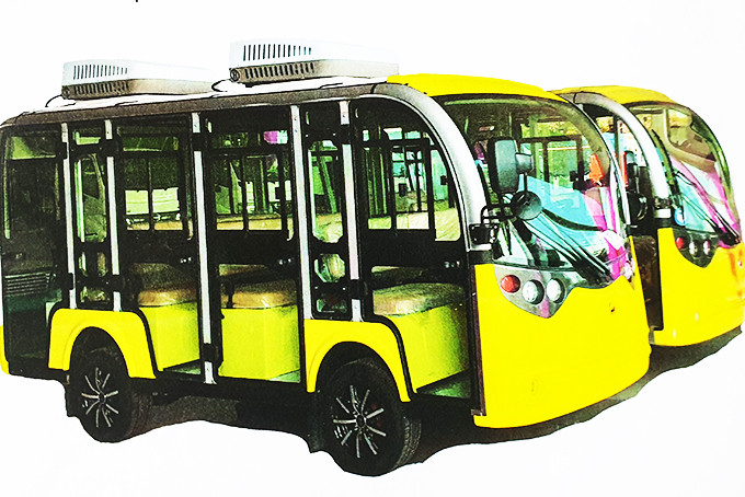 Xe điện 4 bánh với 8 chỗ ngồi mà Công ty Cổ phần Á Châu đề xuất kinh doanh chở khách du lịch.