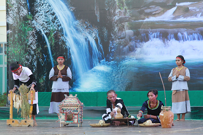 Lễ cúng đầu lúa mới - nét đẹp văn hóa của đồng bào Raglai ở Khánh Sơn vẫn còn được gìn giữ. 