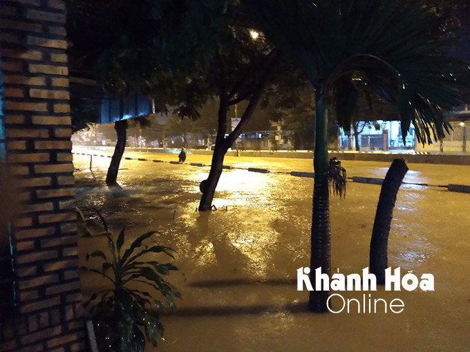 Đại lộ Nguyễn Tất Thành thường bị ngập sau mưa lớn.