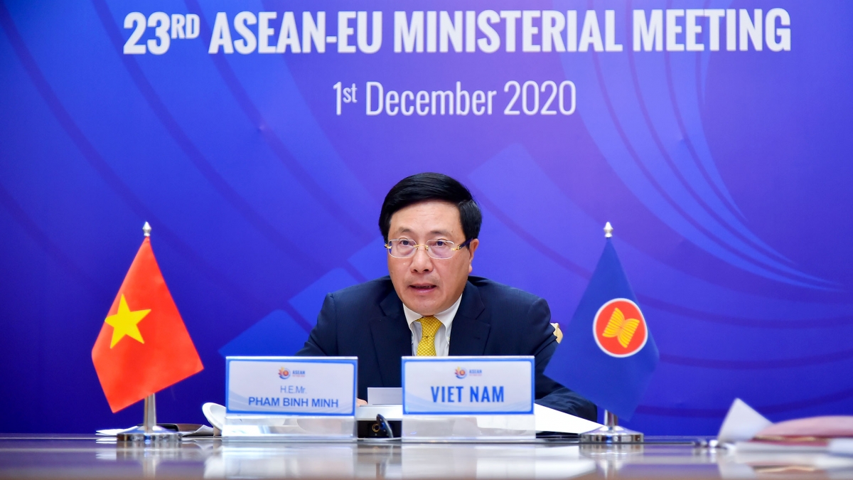 Phó Thủ tướng Bộ trưởng, Ngoại giao Phạm Bình Minh, đại diện cho Việt Nam trong vai trò Chủ tịch ASEAN tham dự Hội nghị.