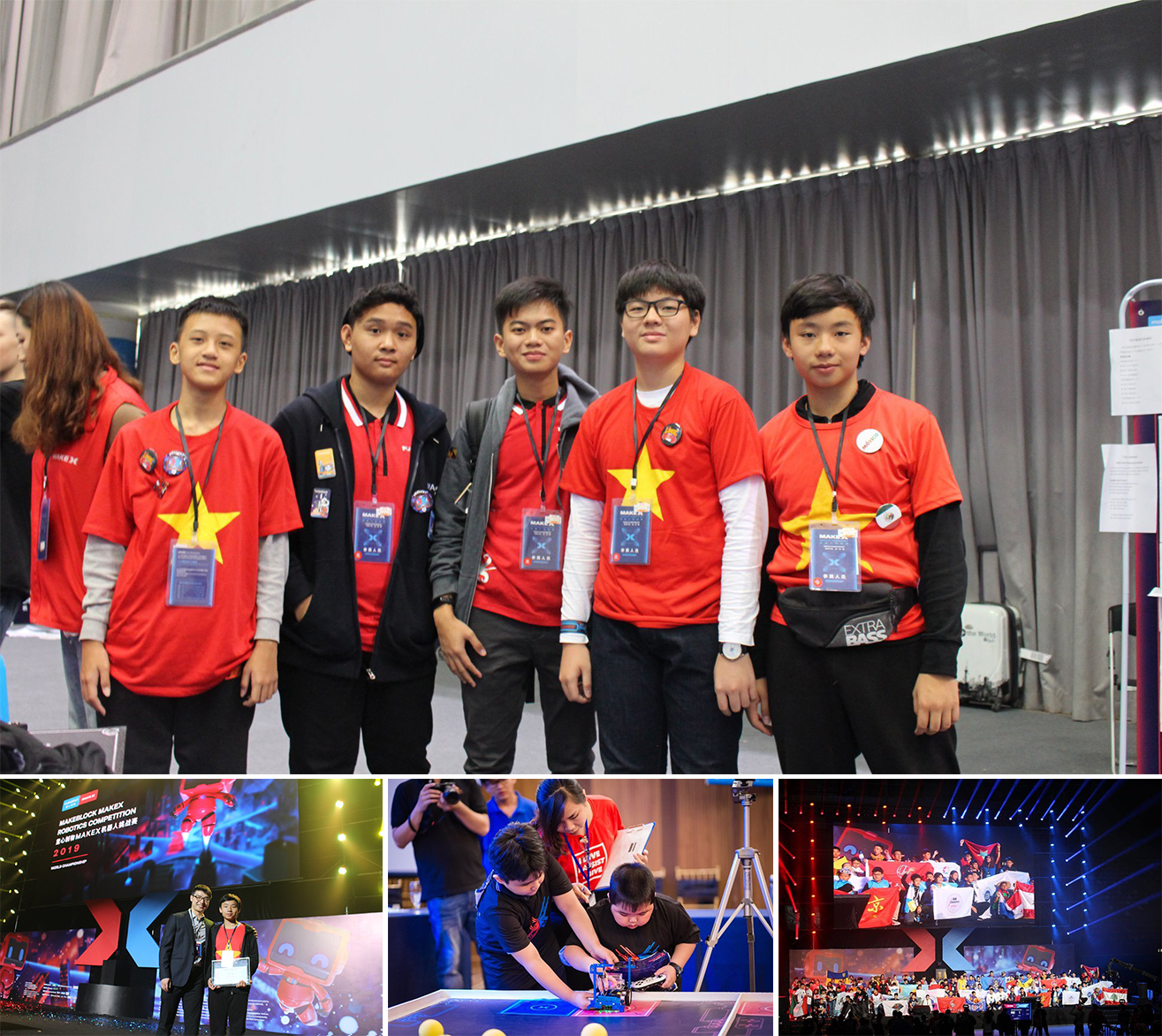 Học sinh đại diện Việt Nam lọt vào Top 8 toàn cầu, tham dự vòng Chung kết MakeX 2019 tại Quảng Châu, Trung Quốc.