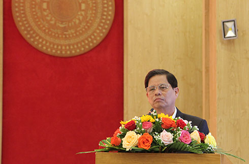 Ông Nguyễn Tấn Tuân phát biểu khai mạc.