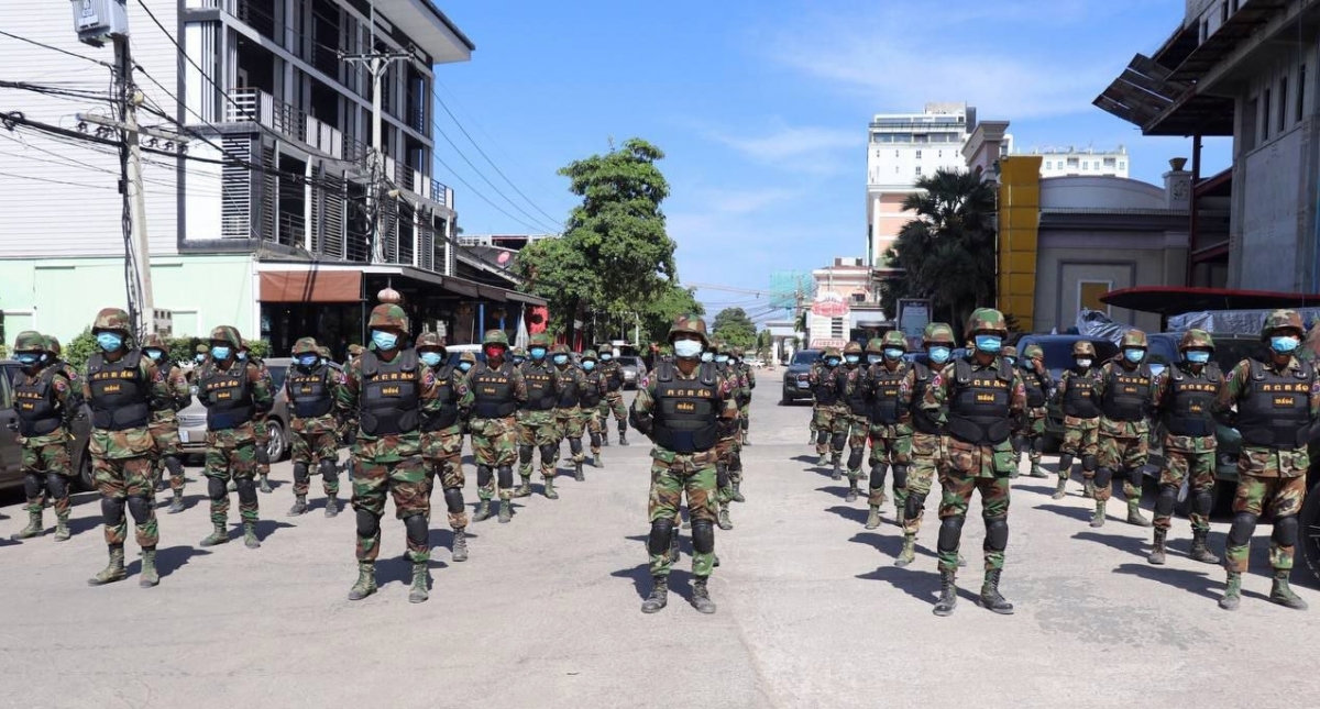 Lực lượng vũ trang Campuchia. Ảnh: Bộ Nội vụ Campuchia