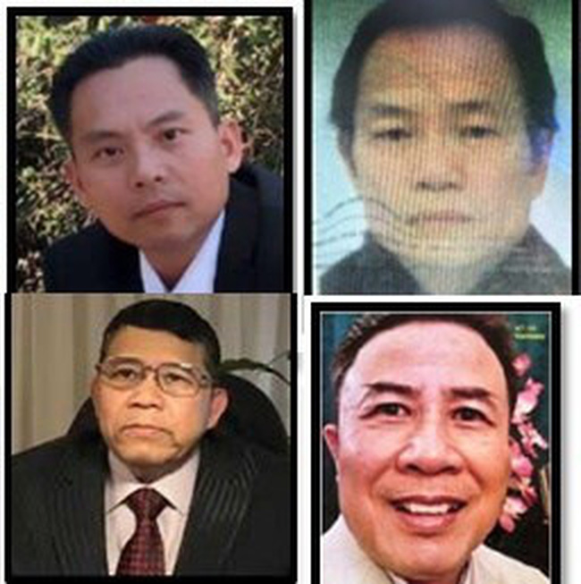 4 kẻ cầm đầu tổ chức khủng bố Triều đại Việt. (Ảnh: Bộ Công an)