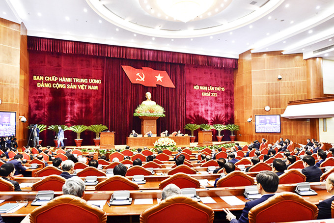 Quang cảnh Hội nghị lần thứ 15 Ban Chấp hành Trung ương Đảng khóa XII.