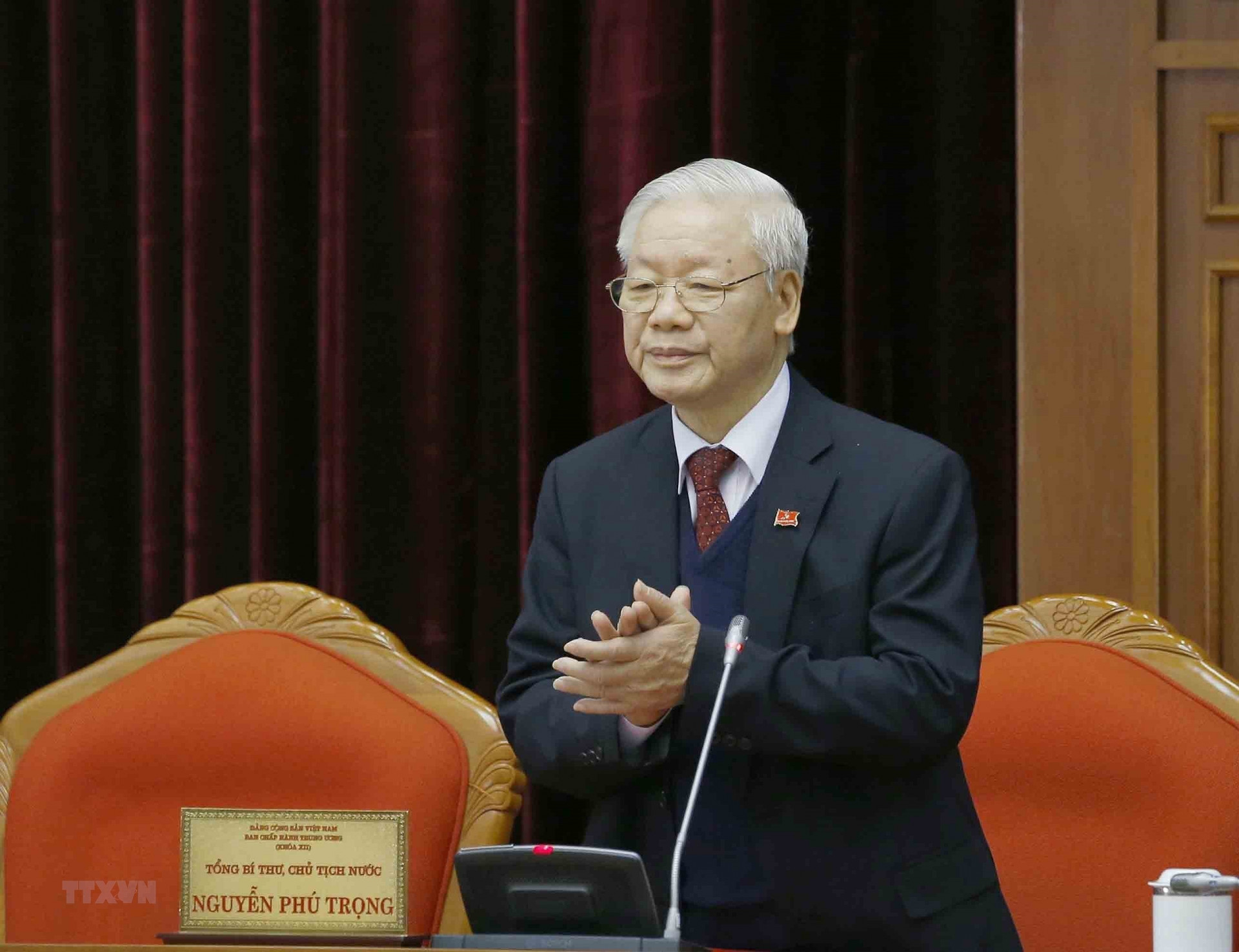 Tổng Bí thư, Chủ tịch nước Nguyễn Phú Trọng phát biểu tại hội nghị. (Ảnh: TTXVN)