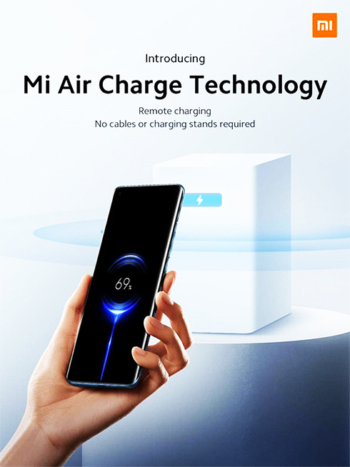 Hình ảnh được Xiaomi đăng tải trên trang cá nhân của công ty, thông báo ra mắt của công nghệ sạc Mi Air Charge.