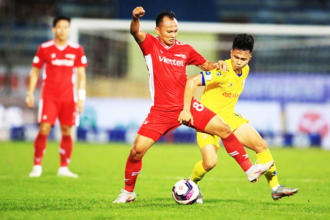 Trận đấu giữa Viettel gặp Nam Định. Nguồn: VPF