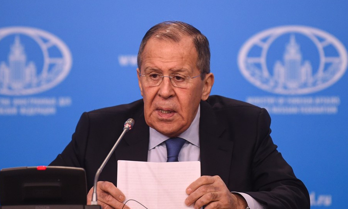 Ngoại trưởng Nga Sergei Lavrov. Ảnh: Global Times.