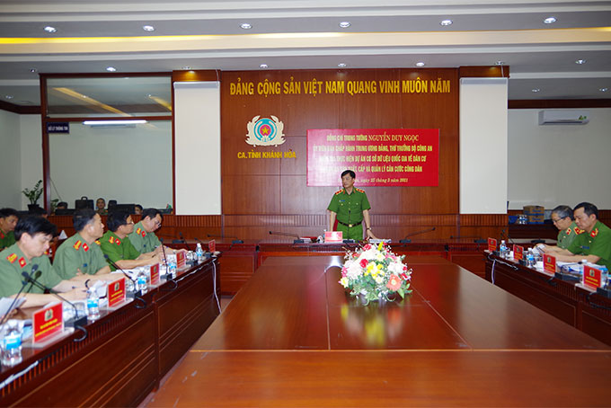 Thứ trưởng Nguyễn Duy Ngọc chỉ đạo tại buổi làm việc với Công an 7 tỉnh.