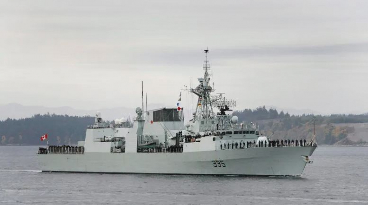 Tàu chiến Canada HMCS Calgary. Ảnh: The Canadian Press