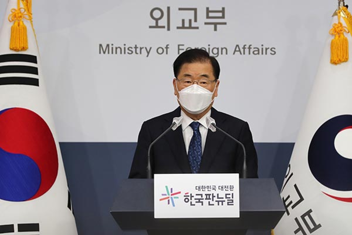  Ngoại trưởng Hàn Quốc Chung Eui-yong. Ảnh: Yonhap.