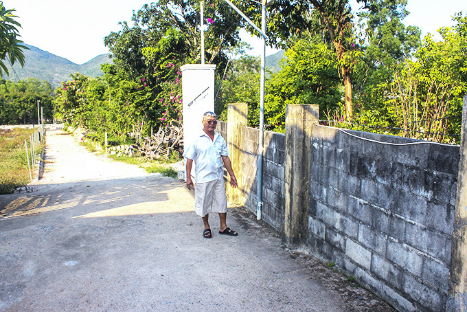 Lối đi riêng của gia đình ông Võ Văn Hải bị ngăn chặn xin cấp sổ.