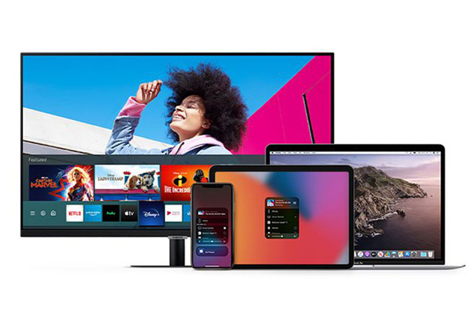  Các thiết bị của Apple có thế kết nối với màn hình M7 và M5 qua tính năng Air Play 2