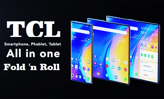 TCL giới thiệu khái niệm Fold 'n Roll, điện thoại có màn hình gập và cuộn lại được