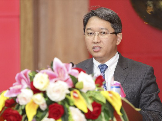 Ông Nguyễn Hải Ninh phát biểu nhận nhiệm vụ.