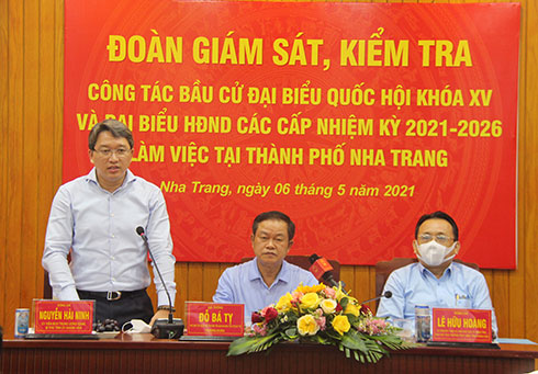 Bí thư Tỉnh ủy Nguyễn Hải Ninh phát biểu tại buổi làm việc
