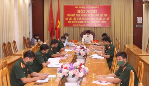 Quang cảnh hội nghị tại điểm cầu Bộ Chỉ huy Quân sự tỉnh Khánh Hòa.