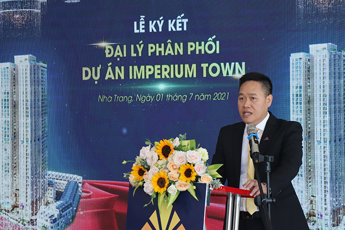 Ông Nguyễn Minh Tâm - Tổng Giám đốc Indochine Nha Trang phát biểu tại buổi lễ
