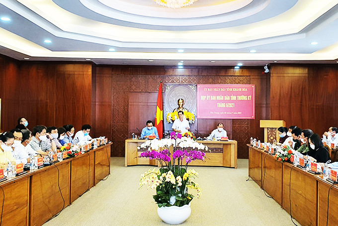 Ông Nguyễn Tấn Tuân kết luận tại cuộc họp.