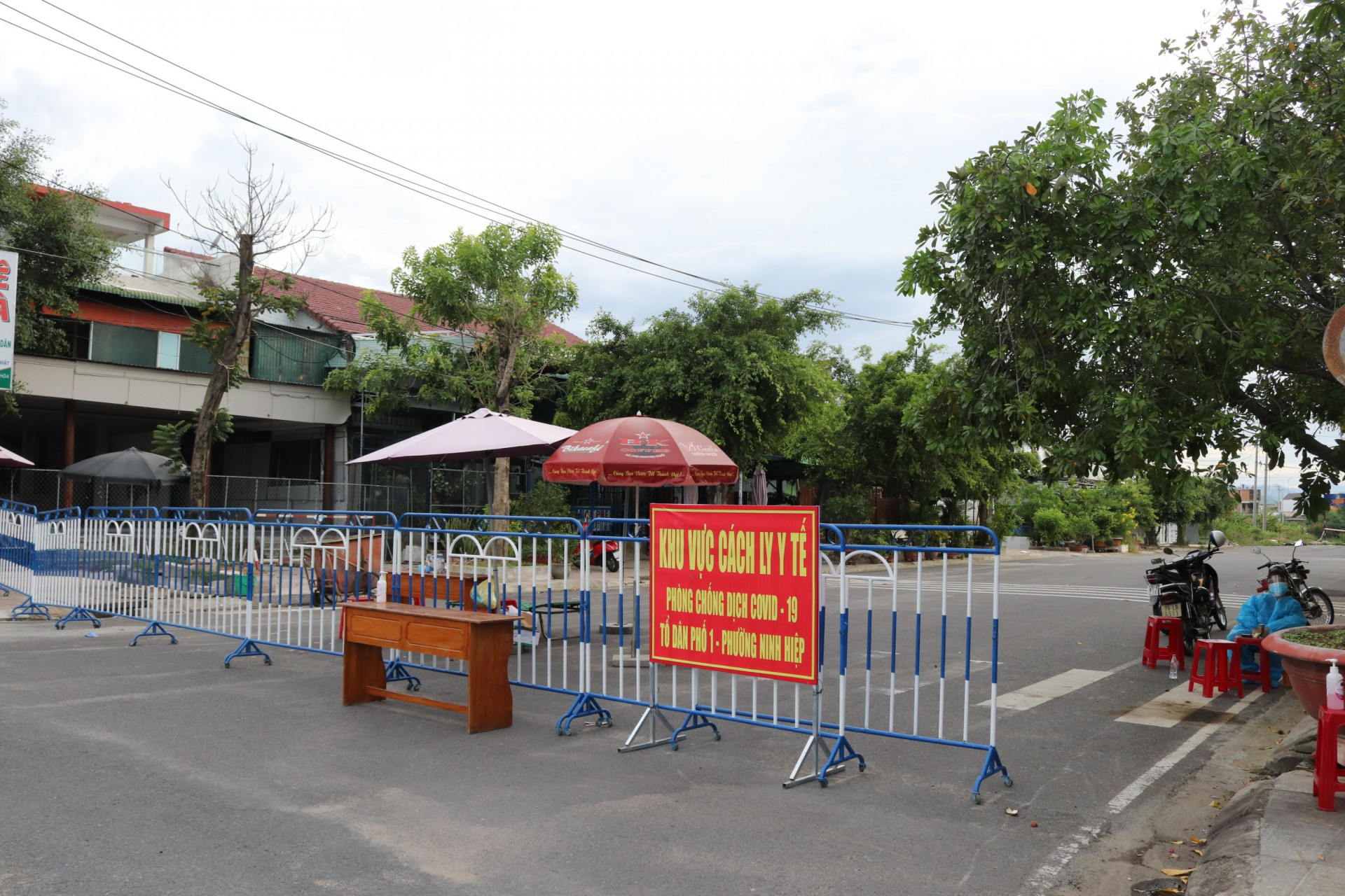 Khu vực cách ly y tế tại Tổ dân phố 1, phường Ninh Hiệp.