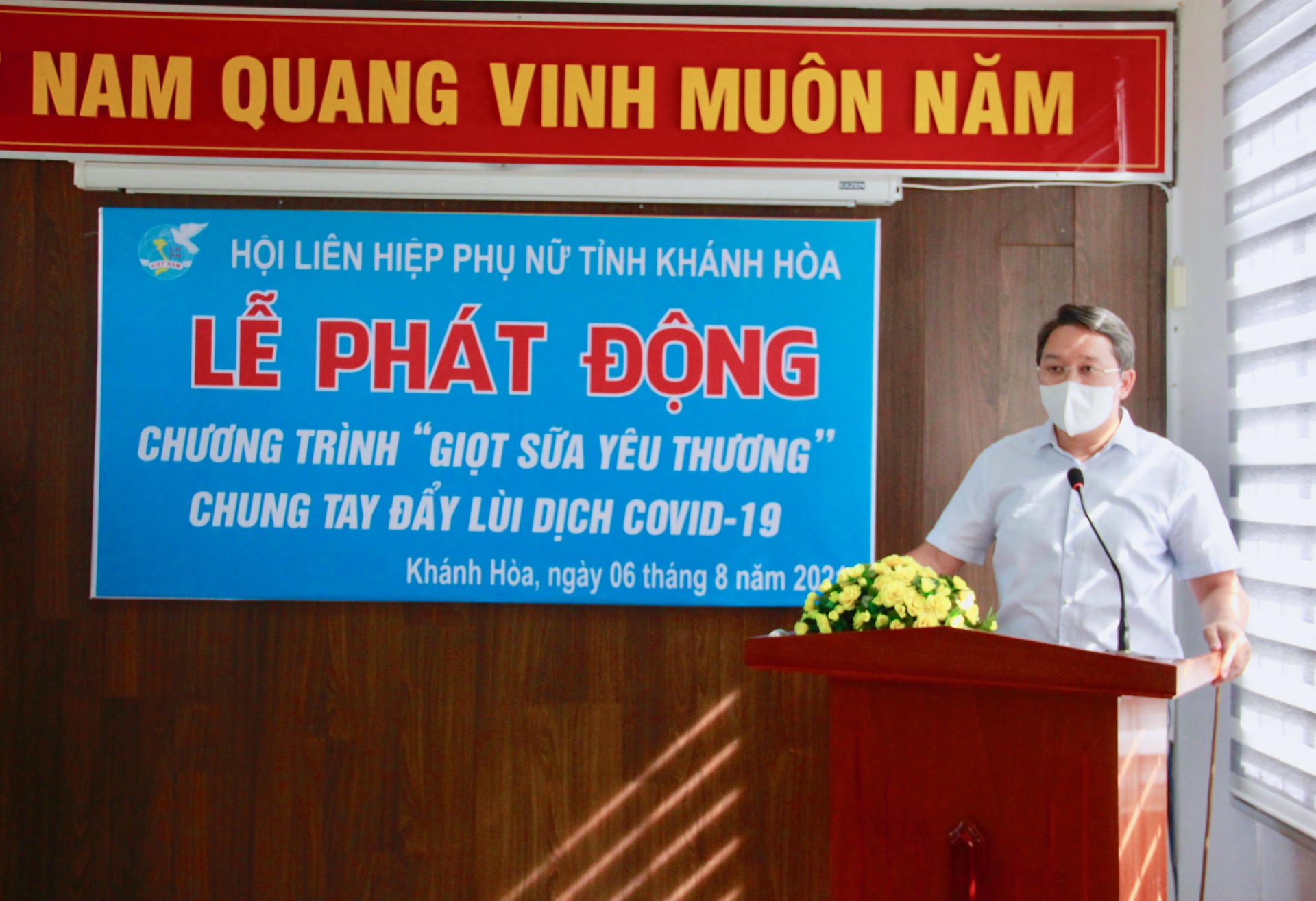 Ông Nguyễn Hải Ninh phát biểu tại lễ phát động