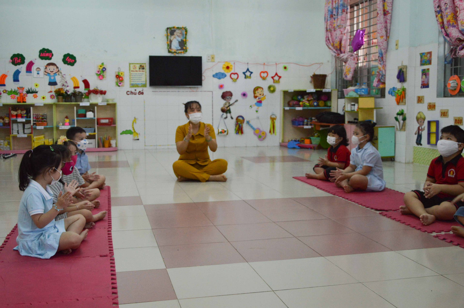 Children are reacquainted with learning environment