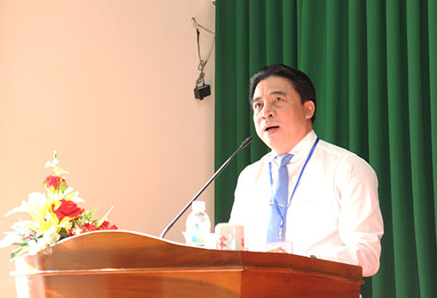 Ông Nguyễn Khắc Toàn phát biểu khai mạc kỳ thi.