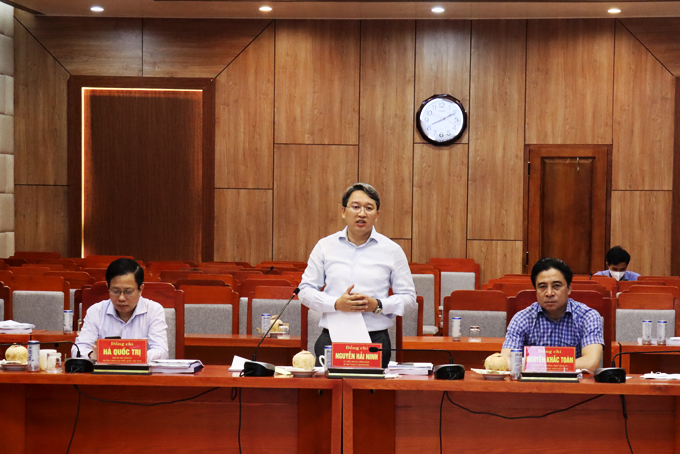 Ông Nguyễn Hải Ninh kết luận buổi làm việc.