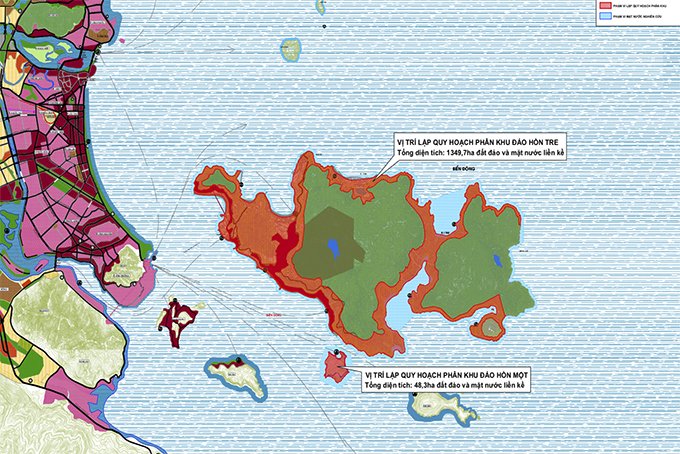 Khu vực đảo Hòn Tre - đảo Hòn Một: Xây dựng thành trung tâm đô thị du lịch hiện đại, cao cấp