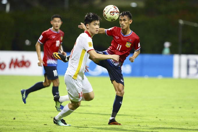 Tuyển Việt Nam thắng tuyển Lào ở trận mở màn. Nguồn: VNSportnew  